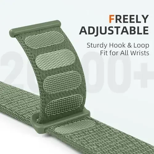 DaQin Nylon Sport Loop Apple Watch Band 40mm 38mm 41mm 42mm 44mm 45mm 46mm 49mm bilan mos keladi, Ayollar va erkaklar uchun iWatch Band uchun yumshoq nafas oladigan o'ralgan bilaguzuk 11 10 9 8 7 6 5 4 3 2 1 SE Ultra - 3