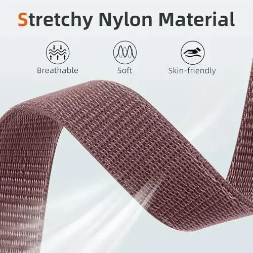 DaQin Nylon Sport Loop Apple Watch Band 40mm 38mm 41mm 42mm 44mm 45mm 46mm 49mm bilan mos keladi, ayollar va erkaklar uchun iWatch Band uchun yumshoq nafas oladigan o'ralgan bilaguzuk 11 10 9 8 7 6 5 4 3 2 1 SE Ultra - 4
