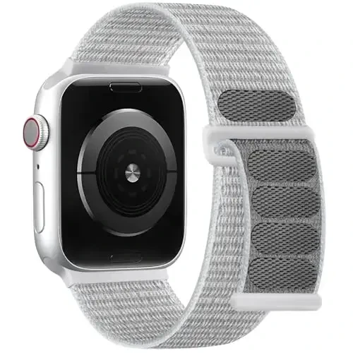 DaQin Nylon Sport Loop Apple Watch Band 40mm 38mm 41mm 42mm 44mm 45mm 46mm 49mm bilan mos keladi, ayollar va erkaklar uchun iWatch Band uchun yumshoq nafas oladigan o'ralgan bilaguzuk 11 10 9 8 7 6 5 4 3 2 1 SE Ultra seriyasi - 1