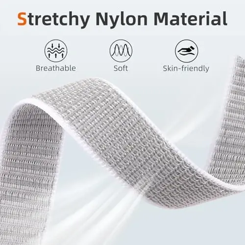 DaQin Nylon Sport Loop Apple Watch Band 40mm 38mm 41mm 42mm 44mm 45mm 46mm 49mm bilan mos keladi, ayollar va erkaklar uchun iWatch Band uchun yumshoq nafas oladigan o'ralgan bilaguzuk 11 10 9 8 7 6 5 4 3 2 1 SE Ultra seriyasi - 4