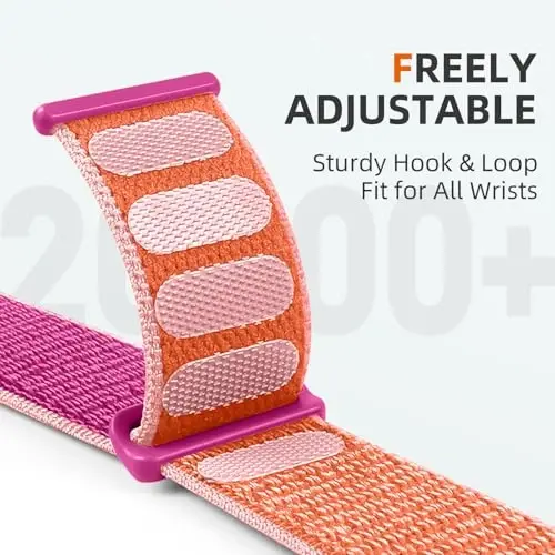 DaQin Nylon Sport Loop Apple Watch Band 40mm 38mm 41mm 42mm 44mm 45mm 46mm 49mm bilan mos keladi, Ayollar va erkaklar uchun iWatch Band uchun yumshoq nafas oladigan o'rilgan bilaguzuk 11 10 9 8 7 6 5 4 3 2 1 SE Ultra - 3
