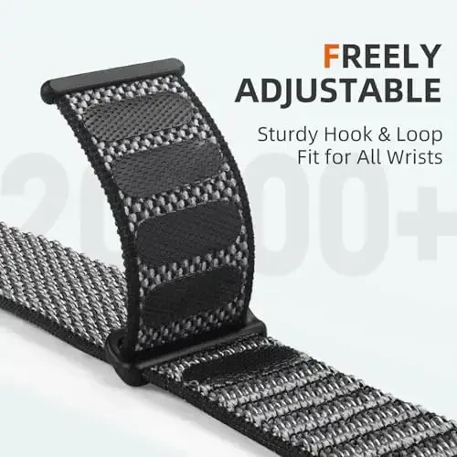 DaQin Nylon Sport Loop Compatible with Apple Watch Band 40mm 38mm 41mm 42mm 44mm 45mm 46mm 49mm, Soft Breathable Braided Wristband for iWatch Band for Women Men Series 11 10 9 8 7 6 5 4 3 2 1 SE Ultra - 3