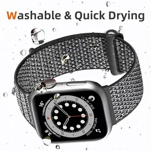 DaQin Nylon Sport Loop Compatible with Apple Watch Band 40mm 38mm 41mm 42mm 44mm 45mm 46mm 49mm, Soft Breathable Braided Wristband for iWatch Band for Women Men Series 11 10 9 8 7 6 5 4 3 2 1 SE Ultra - 5