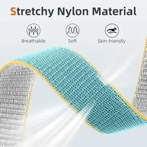 DaQin Nylon Sport Loop Compatible with Apple Watch Band 40mm 38mm 41mm 42mm 44mm 45mm 46mm 49mm, Soft Breathable Braided Wristband for iWatch Band for Women Men Series 11 10 9 8 7 6 5 4 3 2 1 SE Ultra - 4