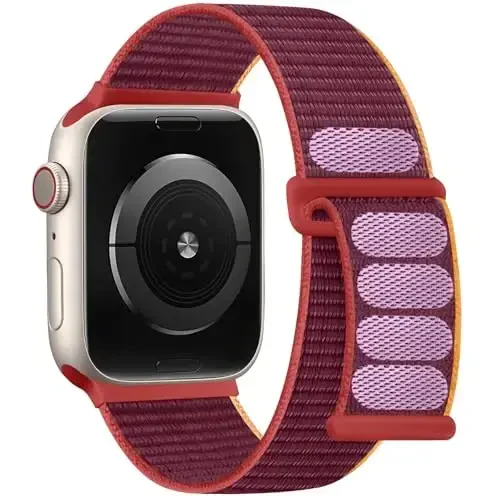 DaQin Nylon Sport Loop Compatible with Apple Watch Band 40mm 38mm 41mm 42mm 44mm 45mm 46mm 49mm, Soft Breathable Braided Wristband for iWatch Band for Women Men Series 11 10 9 8 7 6 5 4 3 2 1 SE Ultra 