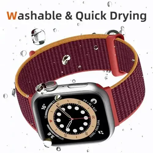 DaQin Nylon Sport Loop Compatible with Apple Watch Band 40mm 38mm 41mm 42mm 44mm 45mm 46mm 49mm, Soft Breathable Braided Wristband for iWatch Band for Women Men Series 11 10 9 8 7 6 5 4 3 2 1 SE Ultra - 5