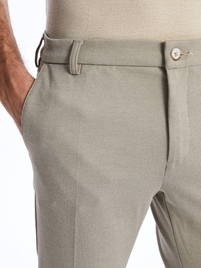 Bej Dar Kalıp Erkek Chino Pantolon-Bej - 3