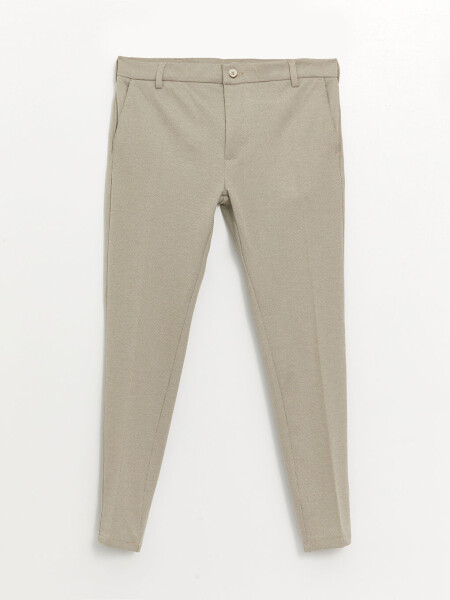 Bej Dar Kalıp Erkek Chino Pantolon-Bej - 6