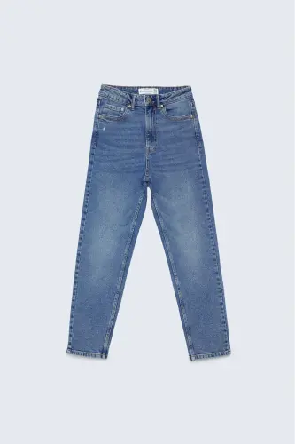 1465 Mom Fit Dar Kesim Jean - Orta açık mavi denim - 6
