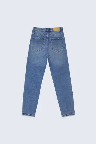 1465 Mom Fit Dar Kesim Jean - Orta açık mavi denim - 7