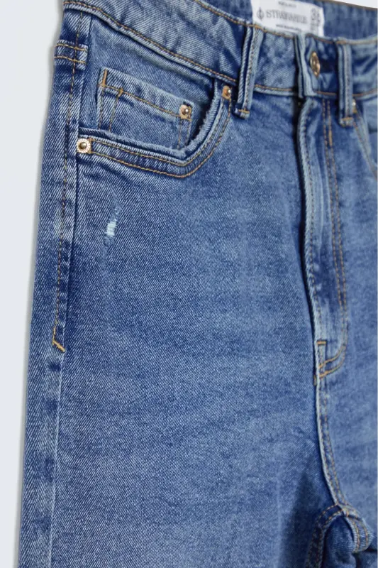 1465 Mom Fit Dar Kesim Jean - Orta açık mavi denim - 8