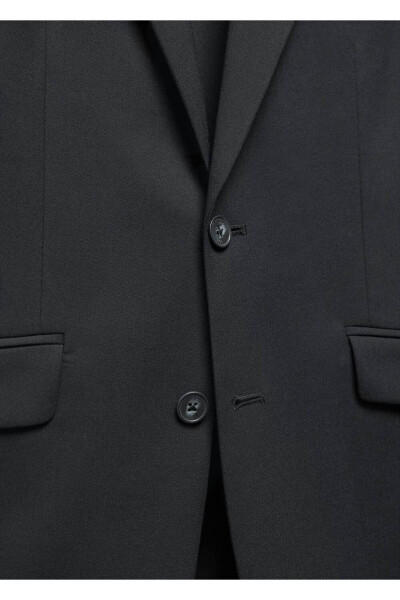 Slim Fit Blazer Ceket-Siyah - 5