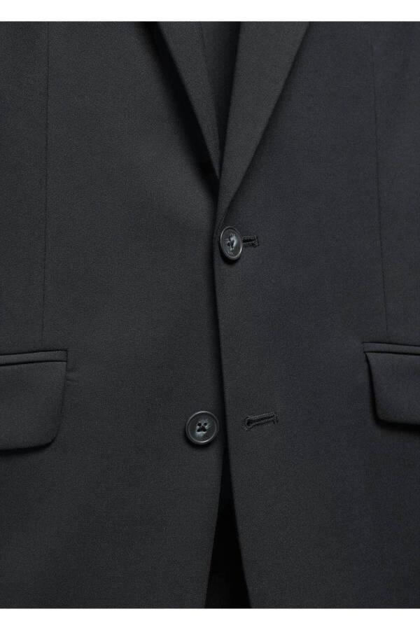 Slim Fit Blazer Ceket-Siyah - 5