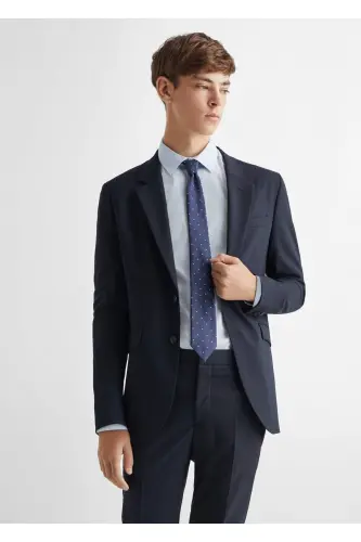 Slim Fit Blazer Ceket - Lacivert 