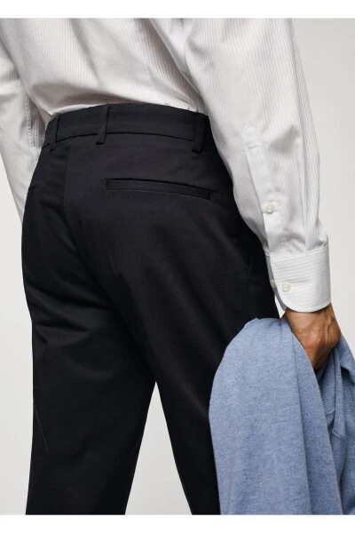 Dar kesim chino pantolon-Lacivert - 6