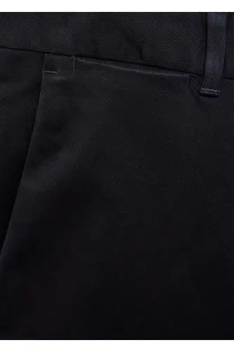 Dar kesim serj chino pantolon-Lacivert - 8