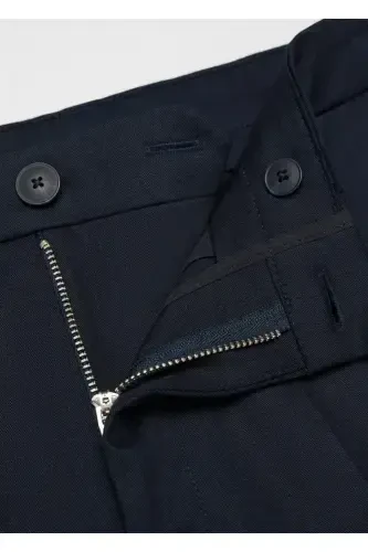 Dar kesim chino pantolon-Lacivert - 5