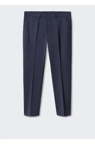 Dar kesim chino pantolon-Mürekkep Mavisi - 3