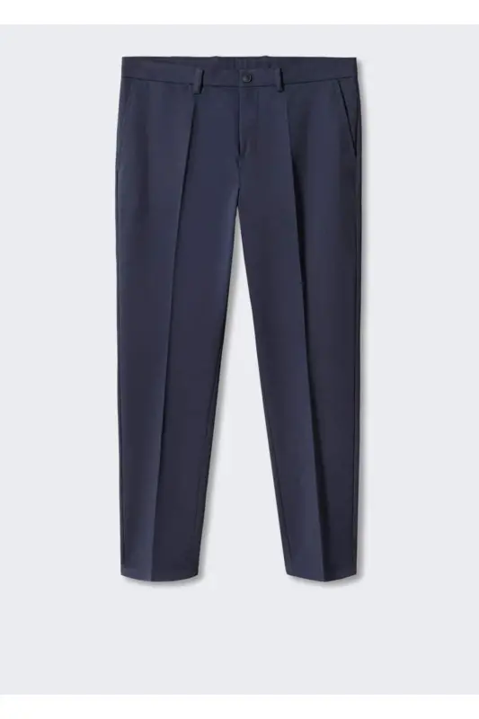 Dar kesim chino pantolon-Mürekkep Mavisi - 3