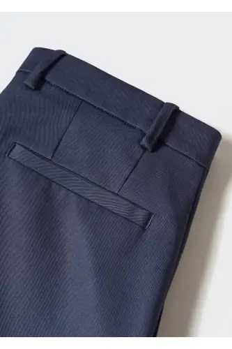 Dar kesim chino pantolon-Mürekkep Mavisi - 5