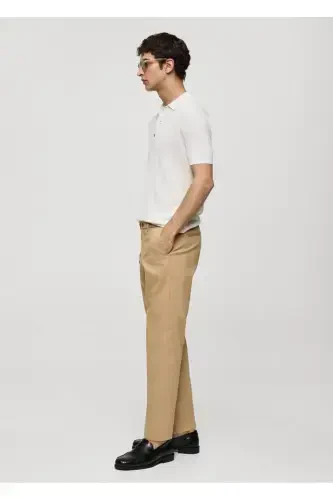 Dar kesim chino pantolon-Orta Kahverengi - 6