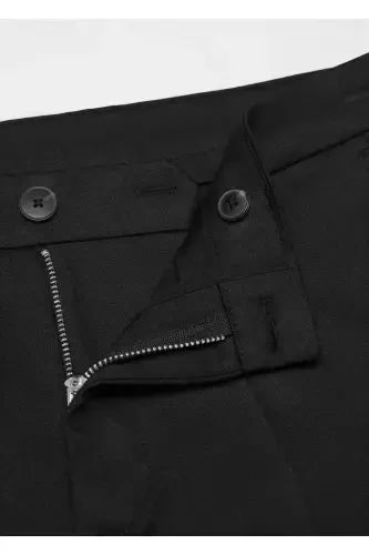 Dar kesim chino pantolon-Siyah - 6