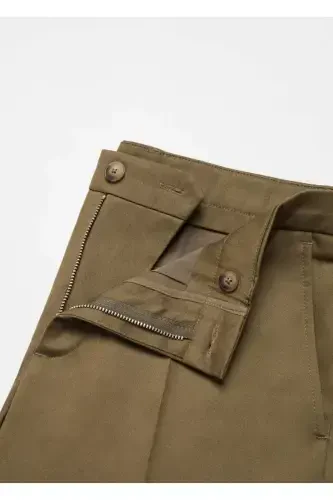 Dar kesim chino pantolon-Tütün Kahvesi - 5