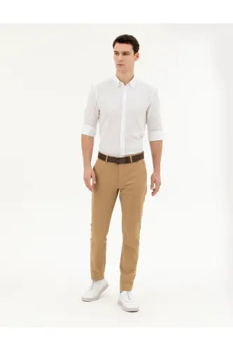Camel Slim Fit Kanvas Pantolon 50288511-VR015 - PIERRE CARDIN (1)