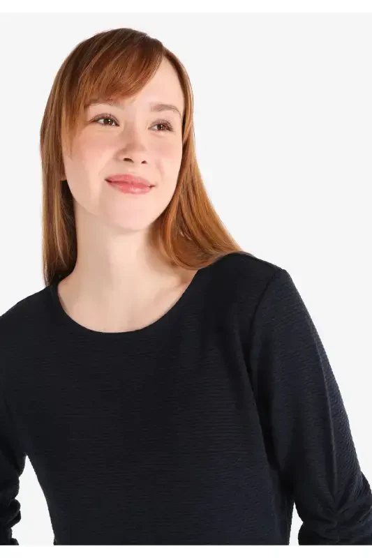 Dar Kesim Lacivert Kadın Elbise - 4