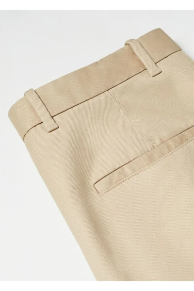 Dar kesim serj chino pantolon-Bej - 8