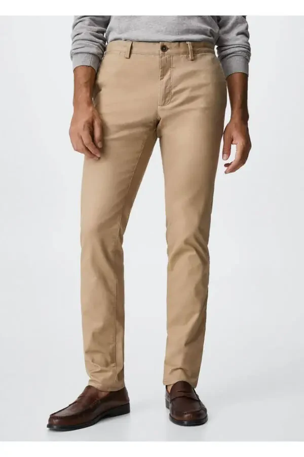 Dar Kesim Serj Chino Pantolon-Bej - 1