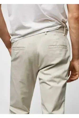 Dar kesim serj chino pantolon-Kum Beji - 5