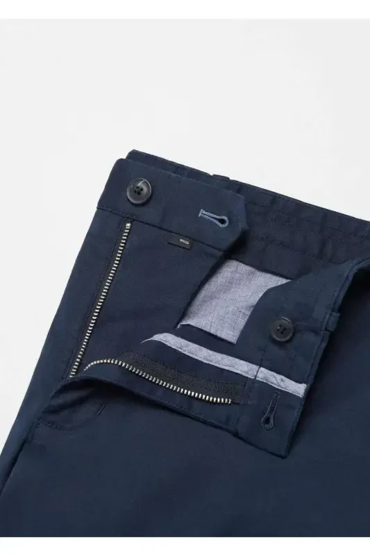 Dar Kesim Serj Chino Pantolon-Lacivert - 6