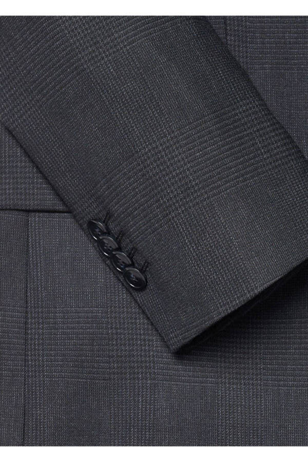 Dar Kesim Soğuk Yün Blazer Ceket - 8