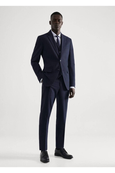 Dar Kesim Streç Kumaştan Kumaş Pantolon - 2