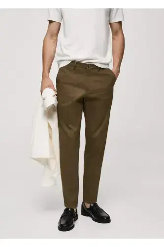 Dar kesimli chino shim - Tamaki qahva - 1