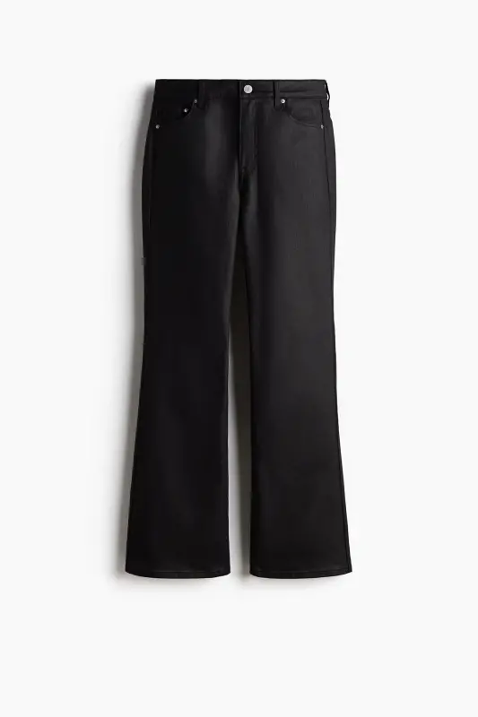 Petite Fit Bootcut High Jeans - Siyah - 1