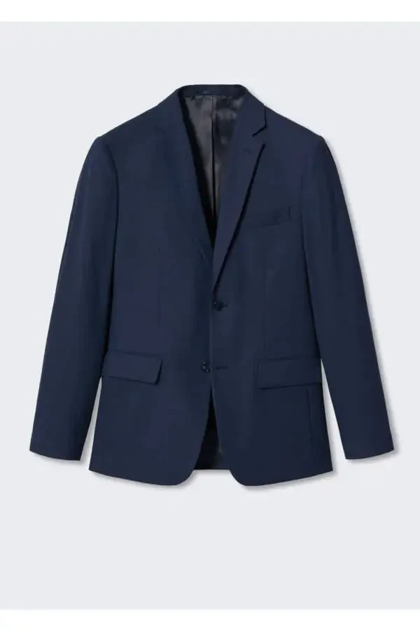 Dar Kesim Yün Blazer Ceket - 3