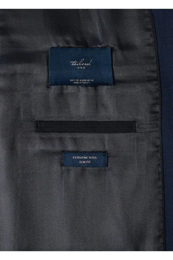 Dar Kesim Yün Blazer Ceket - 5