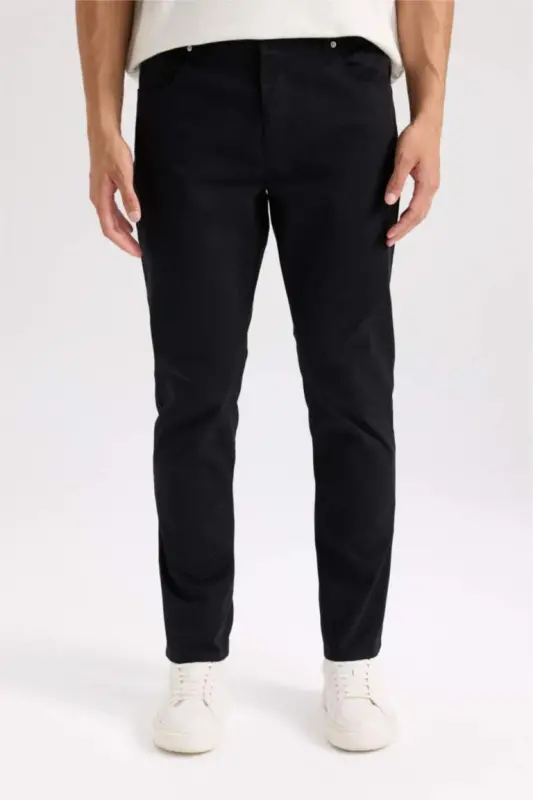 SLIM FIT Dar Kesim Pantolon-Siyah - 4