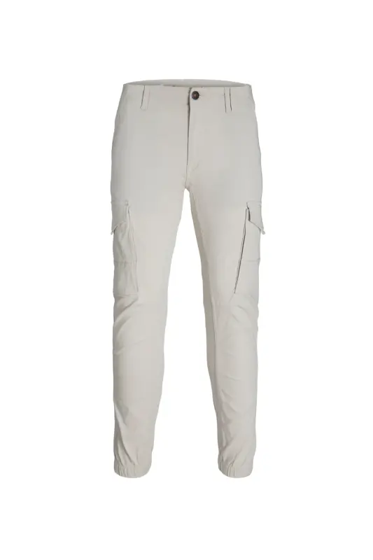Dar Paça Krem Erkek Kargo Pantolon JPSTPAUL JJFLAKE CARGO NOOS - Krem - 4