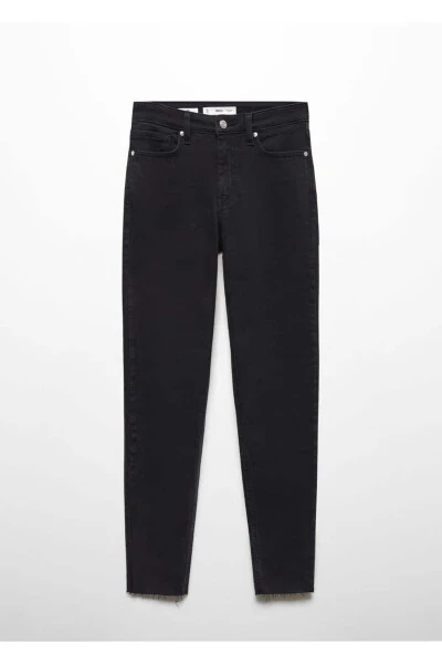 Skinny cropped jean-Siyah denim - 3