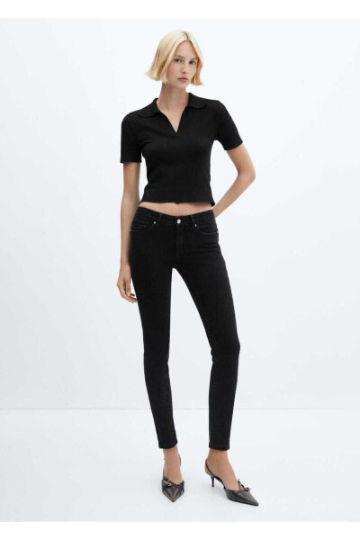 Skinny push-up jean - Siyah denim - MANGO WOMAN (1)
