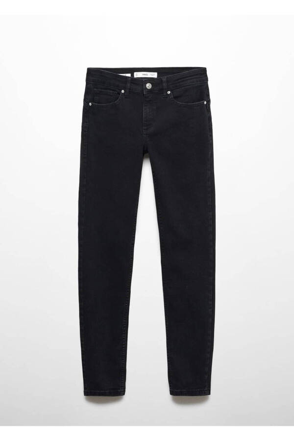 Skinny push-up jean - Siyah denim - 3
