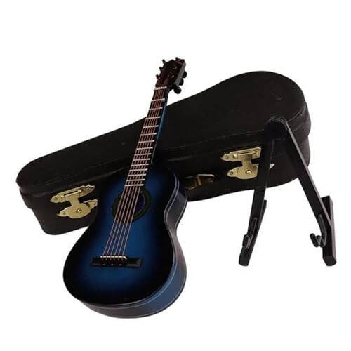 DARBUT Musiqiy Asbob Model Mini Klassik Gitara Yog'och Miniatur Gitara Model Musiqiy Asbob Gitara Dekori Yotoqxona Dekori (Rang: 02, O'lcham: 16CM) - 1