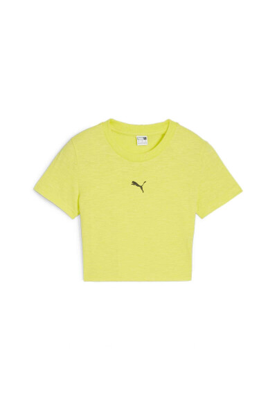 Dare To Baby Tee Kadın T-shirt - Lime Sheen - 3