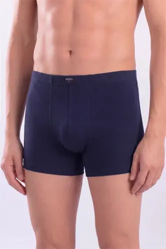 Dark Blue Men's Boxer Solid 3-Pack Cotton Lycra - 3