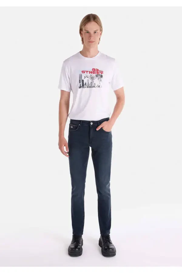 Dark blue men's pants - 3