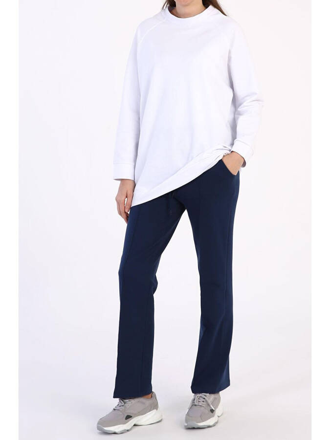 Dark Blue Pocket Joggers-Blue - 2