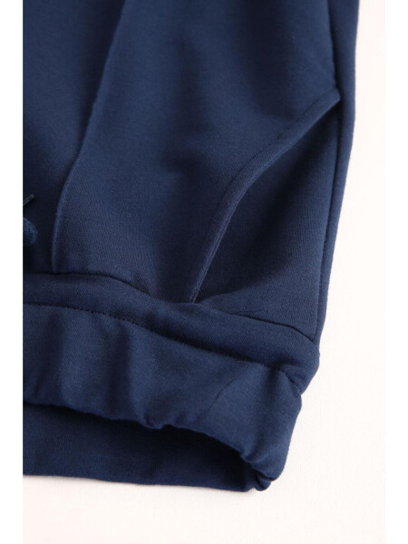 Dark Blue Pocket Joggers-Blue - 5
